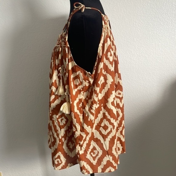 NWT Haute Hippie Seashell Tribal Beaded Flowy Strap Top 0016 - Picture 5 of 10